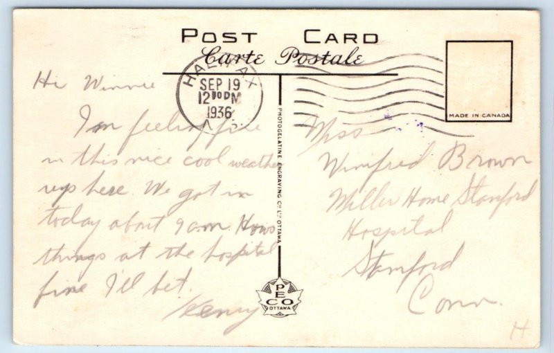 HALIFAX, Nova Scotia Canada ~ WAEGWOITIC CLUB North West Arm 1936 Postcard