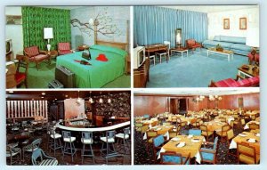 MILWAUKEE, WI ~ Mitchell Field Airport AIRWAYS INN c1960s Roadside Postcard