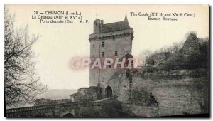 Old Postcard Chinon Chateau Porte d & # 39entree