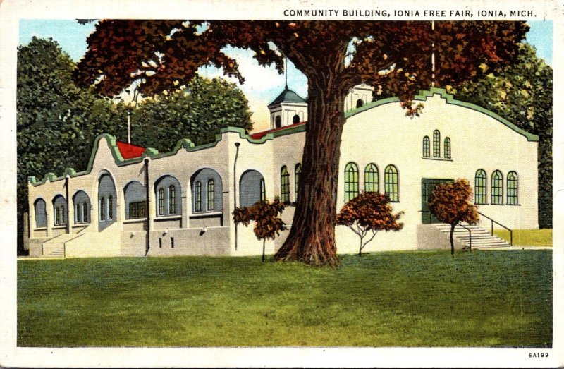 Michigan Ionia Community Building Ionia Free Fair 1938 Curteich