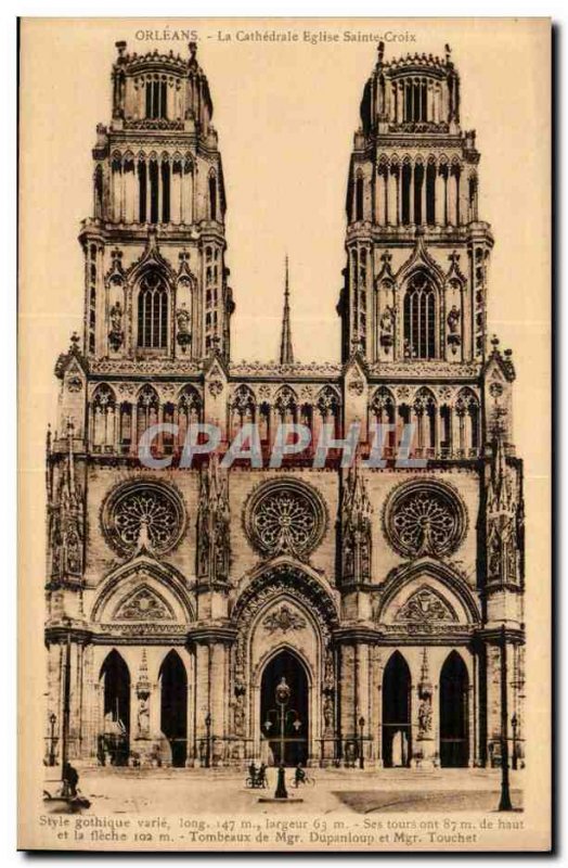 Orleans Old Postcard The Cathedral Holy Cross church