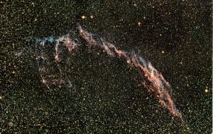 Veil Nebula in Constellation of Cygnus (Astronomy)