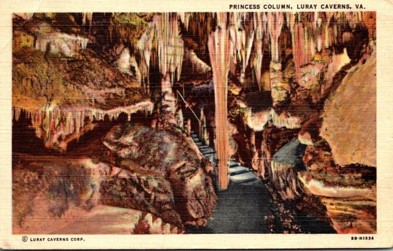 Virginia Caverns Of Luray Princess Column 1951