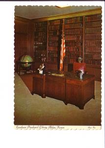  Eisenhower Presidential Library, Interior, Desk amd Globe, Abilene, Kansas, ...