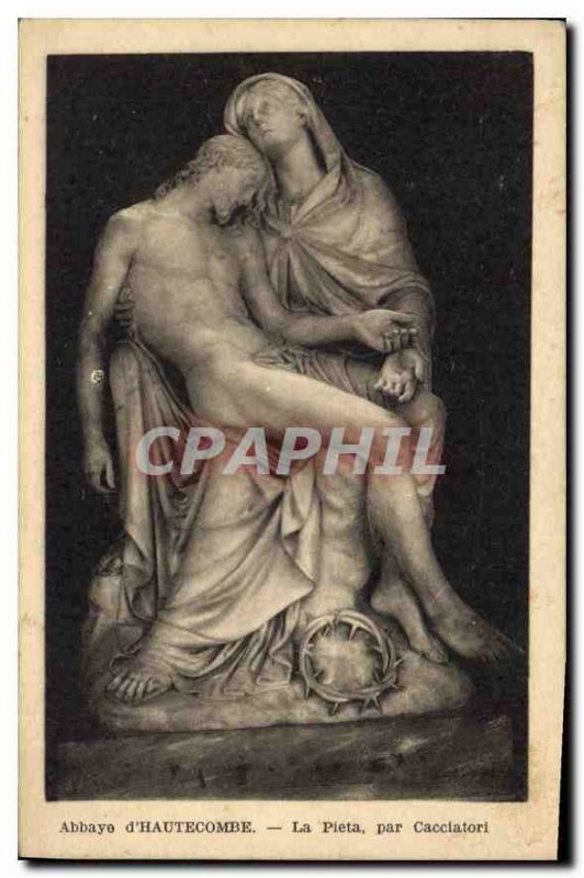 Postcard Abbey Hautecombe The pieta by Cacciatori