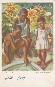 PHILIPPINES Children & Gold Fish Circa 1910 postcard 39