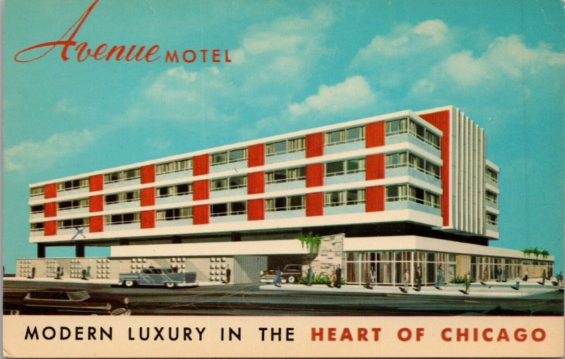 Avenue Motel Modern Luxury in the Heart of Chicago IL Postcard PC436