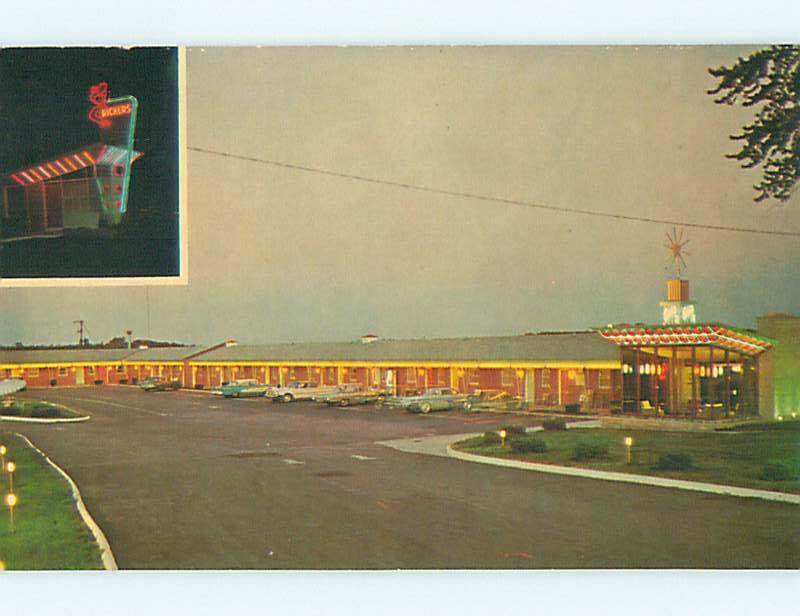 Pre-1980 OLD CARS & EXIT THREE MOTEL Wauseon Ohio OH s8294