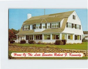 Postcard Home of the Late Senator Robert F. Kennedy Cape Cod Massachusetts USA