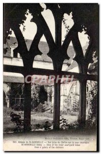 Postcard Abbey of St Wandrille cloister of taking View courtyard