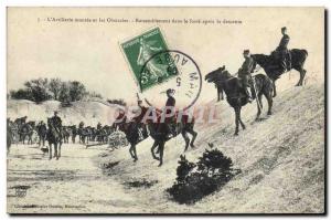 Old Postcard Horse Equestrian L & # 39artillerie montee Rally and obstacles i...