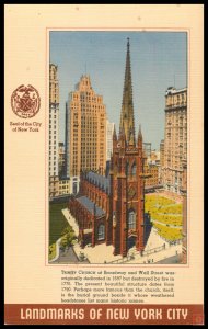 Trinity Church and Wall Street, NYC