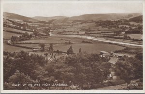 Wales Postcard - Valley of The Wye From Llangurig, Montgomeryshire DC361