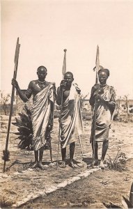 US5424 sudan sudanese soldiers types folklore  real photo sudan africa
