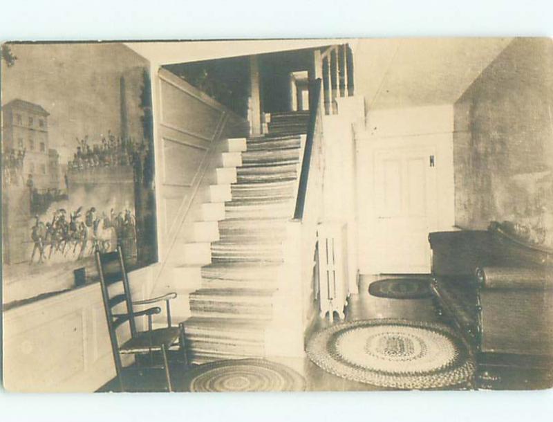 rppc Pre-1930 Furniture ANTIQUE CHAIR AND COUCH BY THE STAIRS AC7782