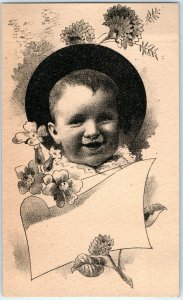 x6 LOT c1880 Cute Baby Smile Laugh Kids Play Stock Trade Cards Raise Child C30