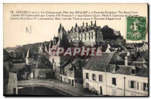 Old Postcard The Royal Castle Loches Porte des Cordeliers