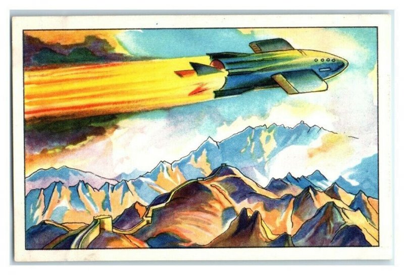 Rocket Plane, Future Fantasies, Echte Wagner German Trade Card *VT31R