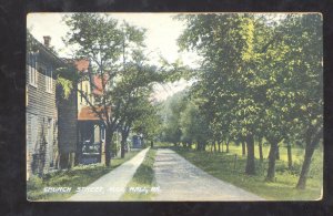 MILL HALL PENNSYLVANIA CHURCH STREET SCENE VINTAGE POSTCARD PA.