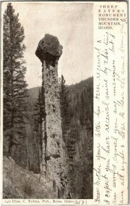 Sheep Eaters Monument, Thunder Mountain ID c1905 UDB Vintage Postcard C47