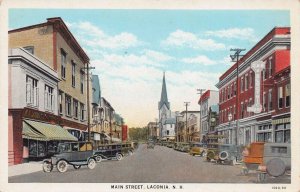 Main Street, Laconia, New Hampshire, Early Postcard, Unused