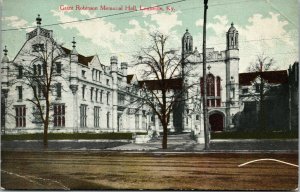 Vtg 1910s Grant Robinson Memorial Hall Louisville Kentucky KY Unused Postcard