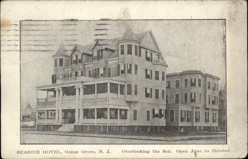 Ocean Grove New Jersey NJ Seaside Hotel c1920 Vintage Postcard