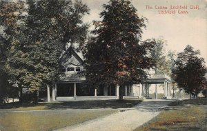 The Casino, Litchfield Club, Litchfield, CT, Hand Colored Postcard, Used in 1911