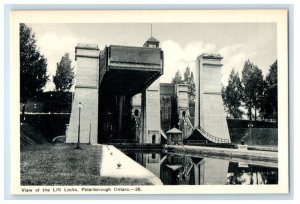 c1940's View of the Lift Locks, Peterborough Ontario Canada Postcard