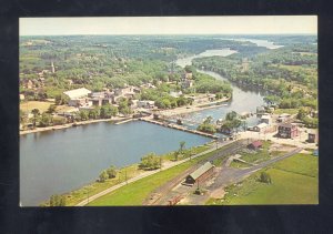 HASTINGS ONTARIO CANADA BIRDSEYE VIEW VINTAGE POSTCARD