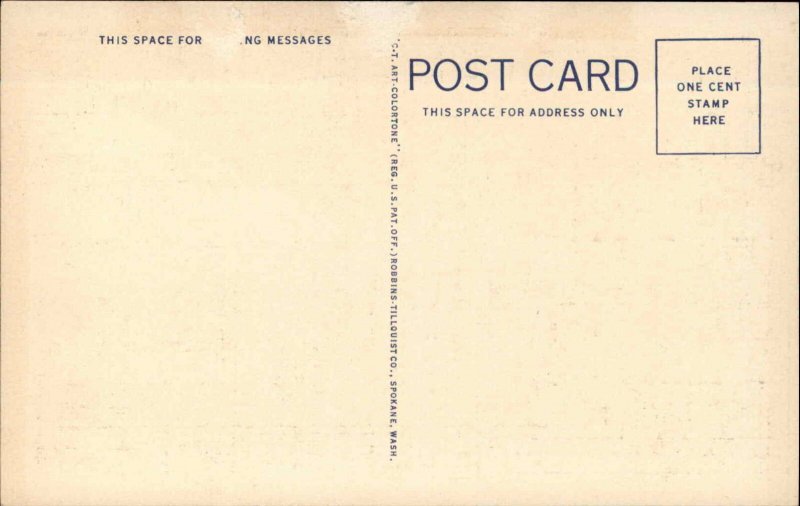 Kellogg Idaho ID Sunshine Mining Co Surface Plant c1930s-40s Linen Postcard