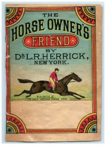 1880s Harvell's Condition Powders Anthropomorphic Bird Family Race Horse #5N