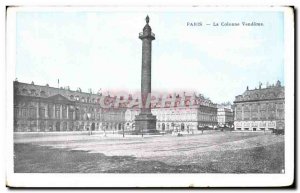 Old Postcard Paris Vendome Column