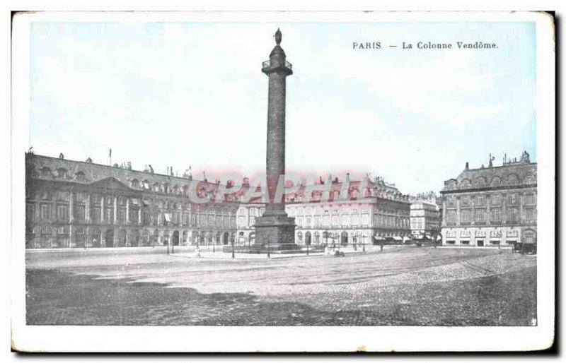 Old Postcard Paris Vendome Column