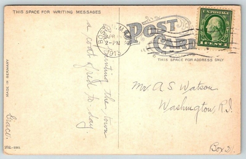 Boston  Massachusetts  Harvard Medical School  Postcard  1913