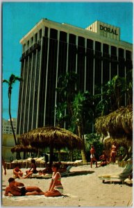 Doral Hotel On The Ocean Tahitian Beach Florida Sandy Beaches Bathers Postcard