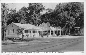 GEIGER'S MOUNT VERNON INN MIDWAY SOUTH OF SAVANNAH GEORGIA DPO POSTCARD 1937