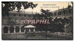 Old Postcard Bourbon Lancy Interior Court of the grand hotel