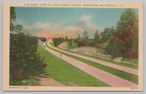 State View~Spartanburg & Greenville South Carolina~Super Highway~Vintage PC