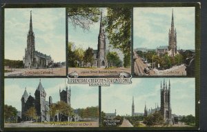 Canada Postcard - Principal Churches, Toronto, Ontario    RS4963