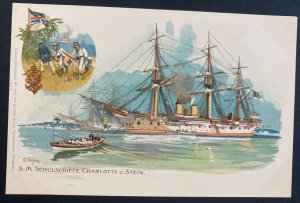 Mint Germany Color Picture Postcard SM Schoolship Charlotte Stein