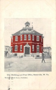 City Building & Post Office, Sistersville, West Virginia 1907 Vintage Postcard