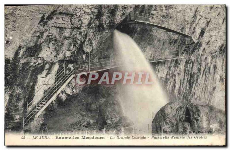 Old Postcard Jura Baume les Messieurs La Grande Cascade Gateway d & # 39entre...