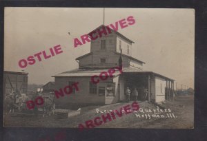 Hoffman ILLINOIS RPPC c1910 ROLLER MILL Grist PURINA FEEDS Feed nr Centralia IL