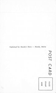 Moody ME Post Office Signage Old Car, Postcard