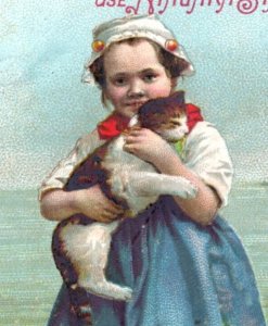 1880s Niagara Starch Dutch Girl & Cat Baker Boy Cute Girls Set Of 5 F112