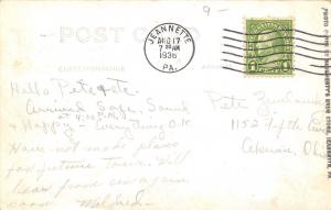 Jeannette Pennsylvania~US Post Office~Mailbox~1936 Real Photo Postcard~RPPC 