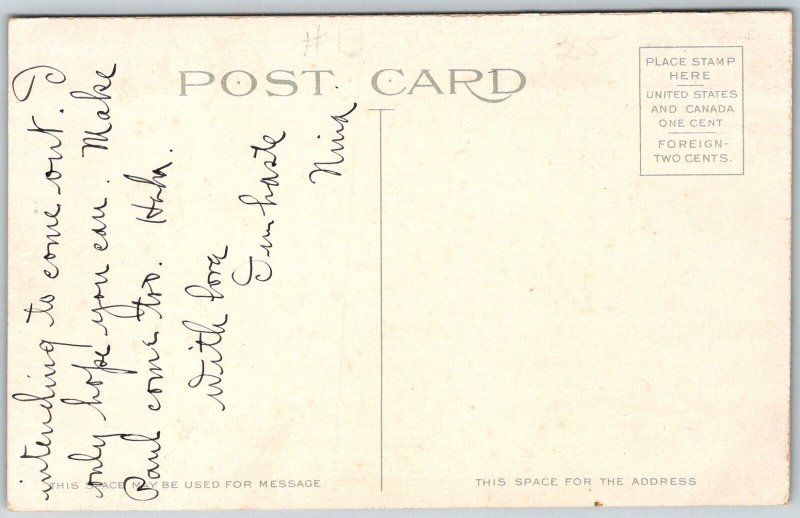 Columbus Ohio c1910 Postcard State Capitol & Grounds Car Flag