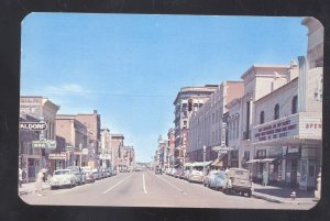 BOISE IDAHO DOWNTOWN STREET SCENE 1940's CARS STORES VINTAGE POSTCARD