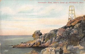 Beverly Massachusetts Baker's Island Norseman's Head Vintage Postcard AA50769